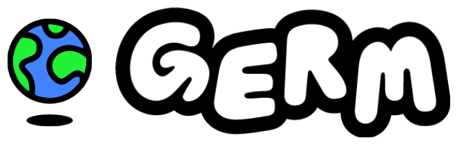 Globe icon with Germ logo text